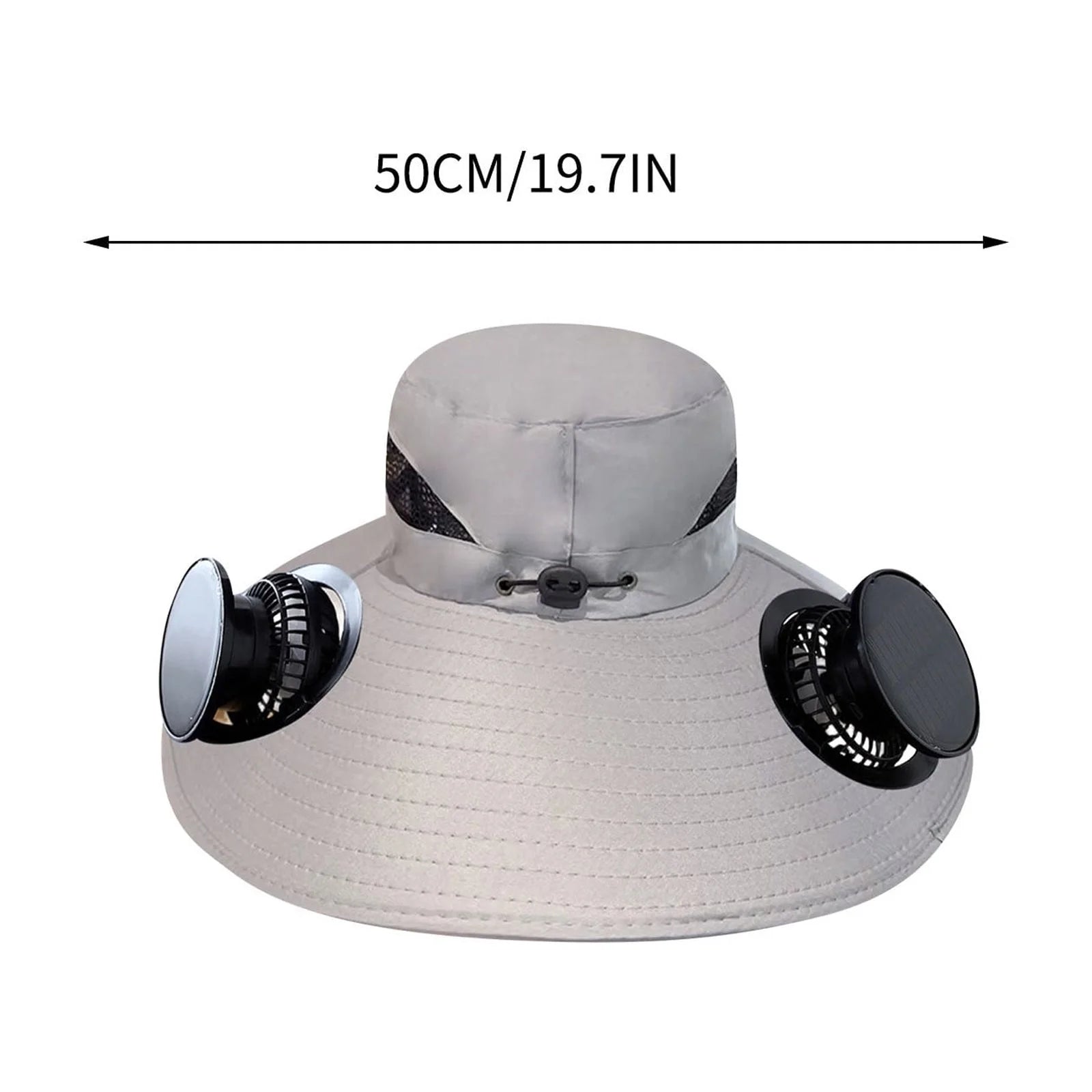 Solar Fan Hat,Solar Powered Fan Hat,Wide Brim Solar Fan Hat Outdoor Wide Brim Sun Hat Solar Panel Fan Hat Solar Hat with Built in Fan with 2 Solar Fan Fishing Hat for Men - Removable & Usb Charging